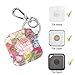 Logity Tile Mate & Tile Sport & Tile Style Case with Carabiner Keychain, Leather Skin Cover for Tile Bluetooth Tracker, Anti-Lost Design, Spring Flower