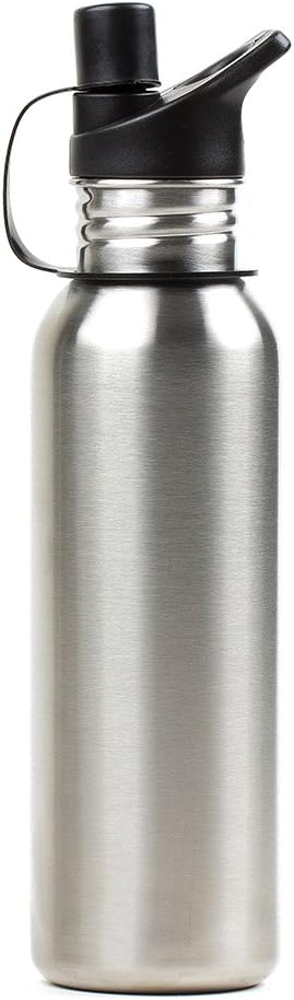 Evercreek Gear Brush Metal Stainless Steel Sports Water Bottle, 750mL