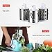 TTLIFE Round Mandoline Slicer/Mandoline Slicer/Stainless Steel Vegetable Chopper Vegetable Cutter Manual Potato Julienne Carrot Slicer Cheese Grater with 3 Blades Kitchen Tool-Blue