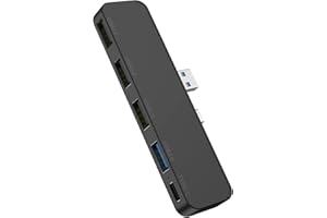 E-MODS GAMING 5 Ports USB Hub for PS5, USB Extender High-Speed Expansion Adapter for PS5 Games Console, PS5 Accessory HUB Including 1 USB 3.0 Port+3 USB 2.0 Port+Type-c 3.1 Port (Black)