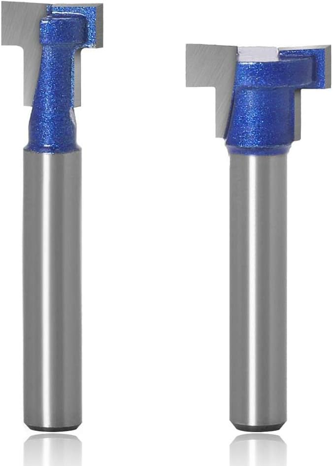 Mesee 2 Pieces T-Slot Router Bits