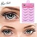 HER NAME best short eyelashes Soft mink false eyelashes Handmade natural looking fake eyelashes (5-Pairs)