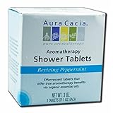 Aura Cacia Aromatherapy Shower Tablets, Reviving Peppermint 3 ea (Pack of 4)