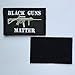 SpaceAuto 3D Embroidery Black Guns Matter Military Tactical Morale Hook & Loop Desert Badge Patch 3.15