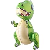 Self standing Dinosaur Tyrannosaurus Animal Balloons for Birthday Party Baby Shower Decoration Kit Inflatable Party Supplies Decorations Gift Kids and Adults (Green)