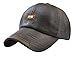 Men's Classic Plain Adjustable Leather Baseball Cap Sports Outdoor Panel Hat Sun Hat, Dark Brown, 56-60cm