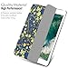 MoKo Case for New iPad 2017 9.7 Inch - Slim Lightweight Smart-shell Stand Cover with Translucent Frosted Back Protector for Apple All-New iPad 9.7 Inch 2017 Tablet, Flowers (Auto Wake / Sleep)