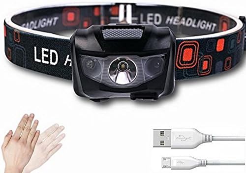 RABOW Bright Rechargeable Headlamp Top Rated Headlight Best Cree Led Power Flashlight Waterproof for Hunting, Running,Hiking Backpacking,Fishing,Work