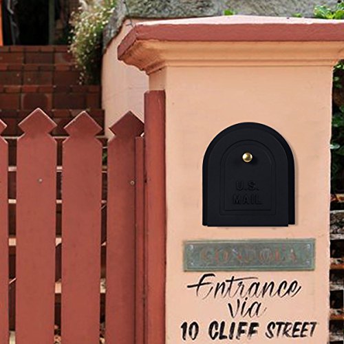8" Brick Stone Stucco Mailbox Door - Cast Aluminum Replacement Doors Mailboxes - By Choice Products