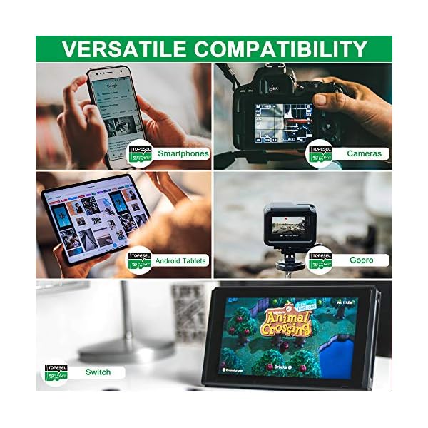 TOPESEL 64 GB Micro-SD-Karte Speicherkarten U3 V30 Micro SDXC UHS-I TF Karte für Cemera/Drohne/Dashcam (1 Pack U3 A1 V30… – Bild 7
