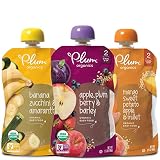 Plum Organics Stage 2, Organic Baby Food, Fruit, Veggie and Grain Variety Pack, 3.5 ounce pouches (Pack of 18) (Packaging May Vary)