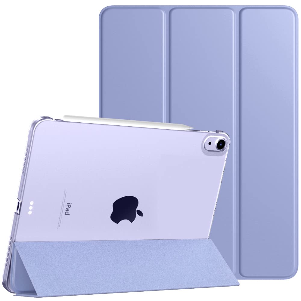 Photo 1 of TiMOVO for iPad Air 11 Inch Case (M3/M2-2025/2024), iPad Air 5th Generation 2022/4th Gen 2020 10.9 Inch, Slim Hard Translucent Back Cover, Support Auto Wake/Sleep - Lavender Purple