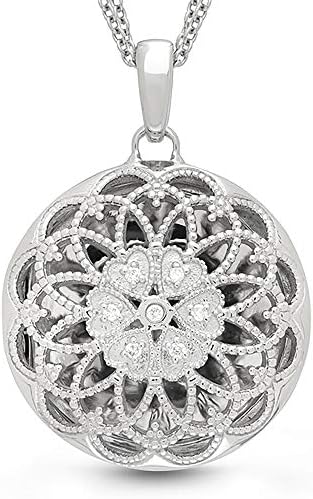 With You Lockets-Fine Sterling Silver-Custom Photo Locket Necklace-That Holds Pictures For Women-The Elaine
