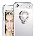 iPhone 7 8 Case, Caka iPhone 7 Glitter Case Rhinestone Series Luxury Cute Shiny Bling Mirror Makeup Case for Girls with Ring Kickstand Diamond TPU Case for iPhone 7 8 (Silver)