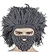 Kafeimali Men's Barbarian Vagabond Beanie Original Foldaway Beard Hats Halloween Caps