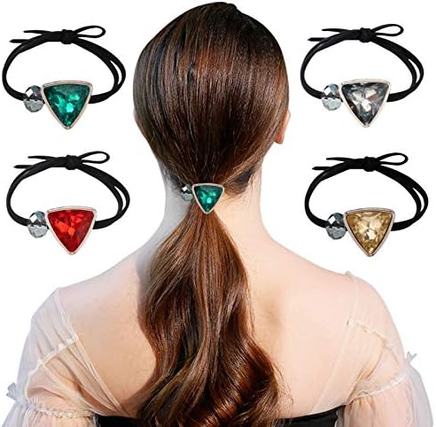  髪ゴム ヘアゴム 4本セット キラキラ おしゃれ ヘアアクセサリー 髪留め 髪飾り リングゴム 宝石タイプ シンプル かわいいゴム ヘアバンド 女性 レディース 大人 キッズ プレゼント ギフト 贈り物