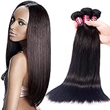 Zorssar Hair 10 A Brazilian Straight Hair Extensions 100% Unprocessed Virgin Human Hair Weave 3 Bundles Silk Soft Natural Color Can be Restyled