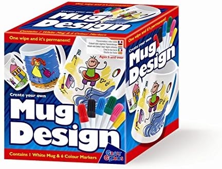 Create Your Own Mug Design - Markers - Boys Girls Children Kids - Rainy Day Activity Kit - Best New Toy Birthday Gift Present Fun Games & Toys Idea Age 3+