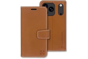 SafeSleeve EMF Protection Anti Radiation for iPhone 17 Pro Max - Vegan Leather iPhone 17 Pro Max Case with Card Holder, Military-Grade Shielding, 3-Card Slots with Built-in Stand (Genuine Leather)