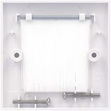VCE 2pk Cable Brush Wall Plate UK Single Gang White Insert for Wires Pass view 4