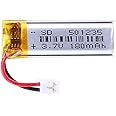 3.7V 501235 180mAh Lithium Polymer ion Battery Rechargeable Polymer Battery Pack with JST 2.0mm Connector