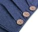Anicco Womens Long Sleeve Casual Round Neck Loose Tunic Top Blouse T-Shirt Dark Blue-XXL
