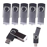 LHN® (Bulk 5 Pack) 2GB Swivel USB Flash Drive USB 2.0 Memory Stick (Black)