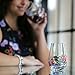 Hand Painted Stemless Wine Glasses by Sonoma Artisan, Set of 2. Ideal for Casual Entertaining, Unique Gift Idea, Romantic Night in, or Just Elevating Your Wine Enjoyment