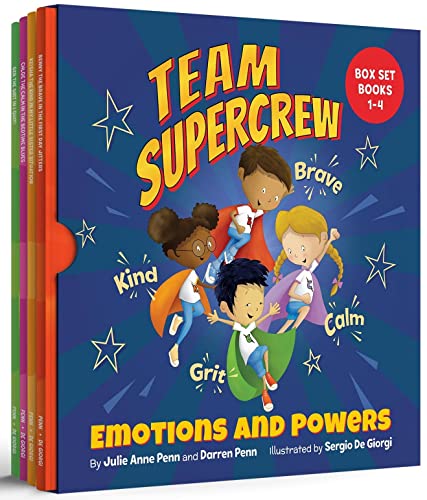 Team Supercrew - Emotions and Powers - 4 Book Box Set (books 1-4):: Social Emotional Learning for Kids Ages 2 - 8 | CBT-Inspired Stories to Build Confidence and Manage Emotions