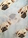 GERINLY Cute Pug Scarf for Dog Lovers Women Men Cotton Neck Wrap Scarfs (Grey)