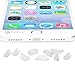 PortPlugs Lightning Dust Plugs for iPhone 11/X/8/7 - Curved Design Anti-Dust Port Protectors with Cleaning Brush, Clear (10-Pack)