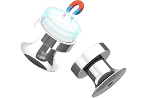 QHAND 10 Pcs Magnetic Pin Backs for Enamel Pin Convert Enamel Pins to Refrigerator, Metal Pin Backs with Magnet, Locking Pin Keepers Locking Clasp, Sliver