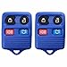 2 KeylessOption Blue Replacement 4 Button Keyless Entry Remote Control Key Fob primary