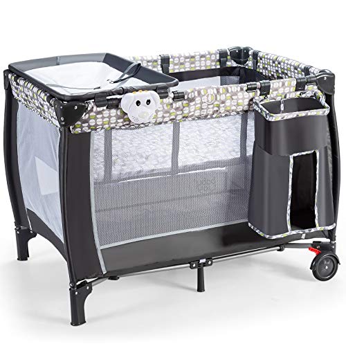 HONEY JOY Pack and Play with 4in1 Portable Baby Playard