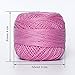 LE PAON 1000yard Premium Pearl Cotton Crochet Thread in Balls Friendship Bracelets Floss String Crafts Floss Parent-Child Interaction Knitting Needlework size8，50g，2 Light Pink Balls (Color no：605）