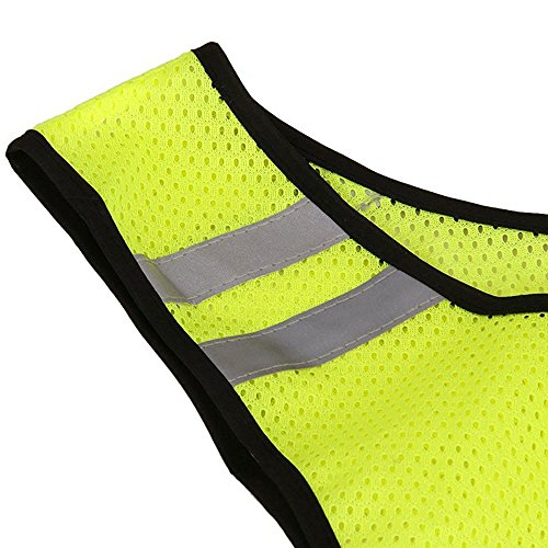 FITNESS MANIAC Adjustable Running Walking Cycling Riding High Visibility Reflective Safety Vest Straps Breathable Holes Outdoor Jogging Gear Security Night Reflector 2X Arm Bands