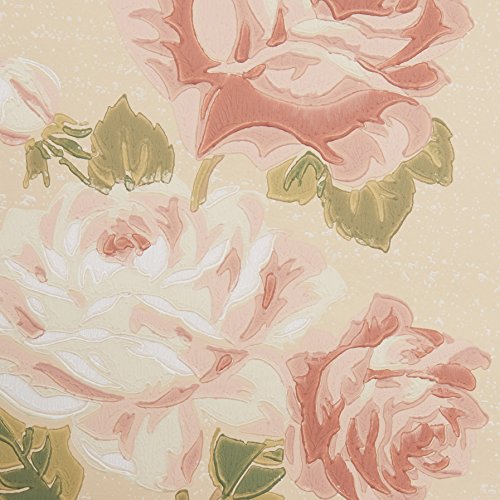 York Wallcoverings ED3265 Luminous Lavender Floral Stripe Wallpaper