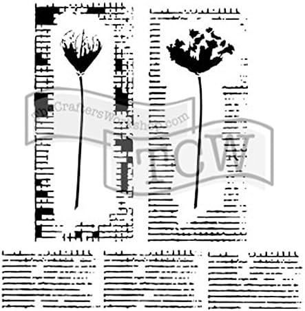 The Crafters Workshop TCW770S Stencil Wildflower Duet, Synthetic Material, 18 x 16 x 0.1 cm