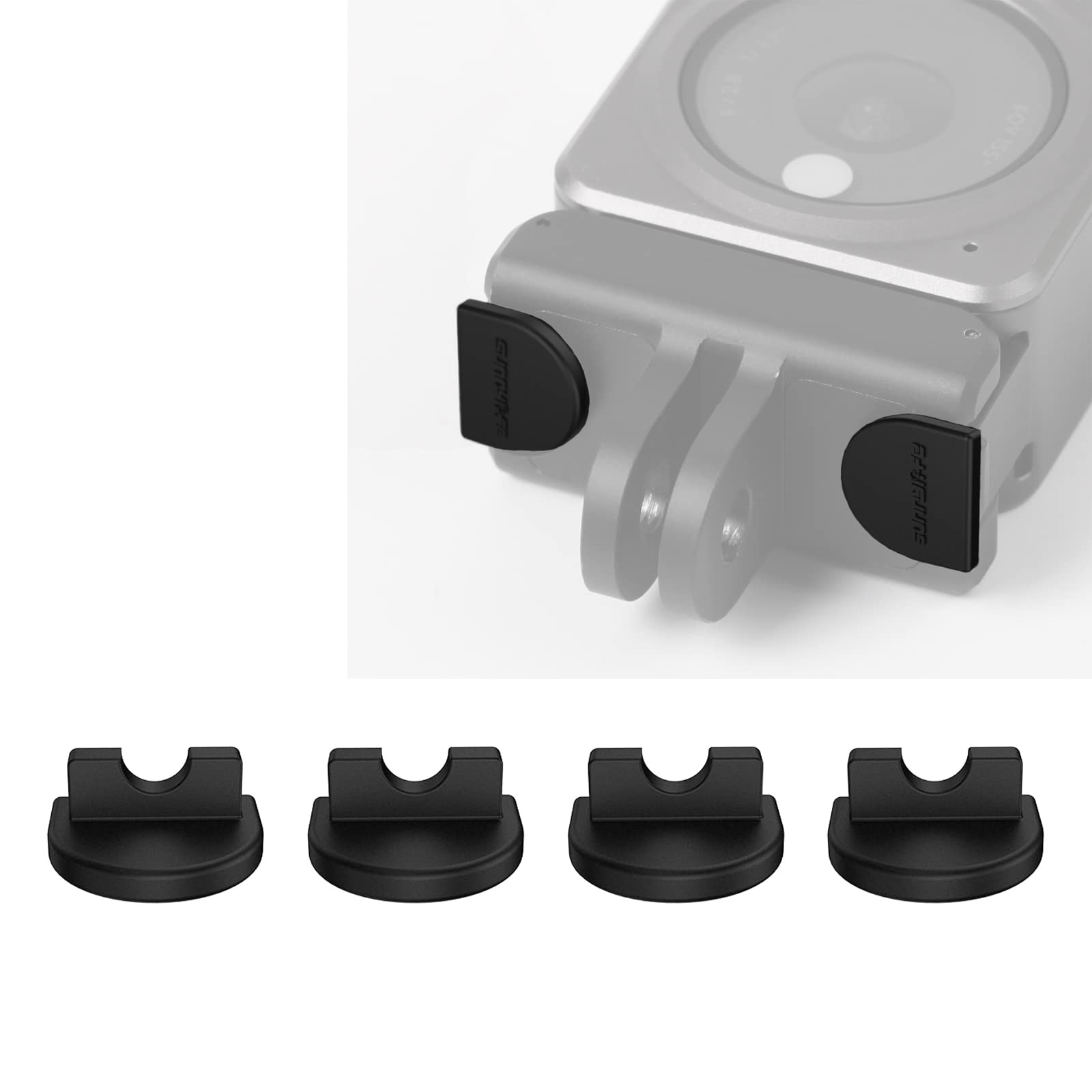 MotuTech 4Pcs Plug Plug Plug for Tighten Adapter Connector for DJI Action 4 3 2 Anti-Fall Silicone Blocker Protection Accessories