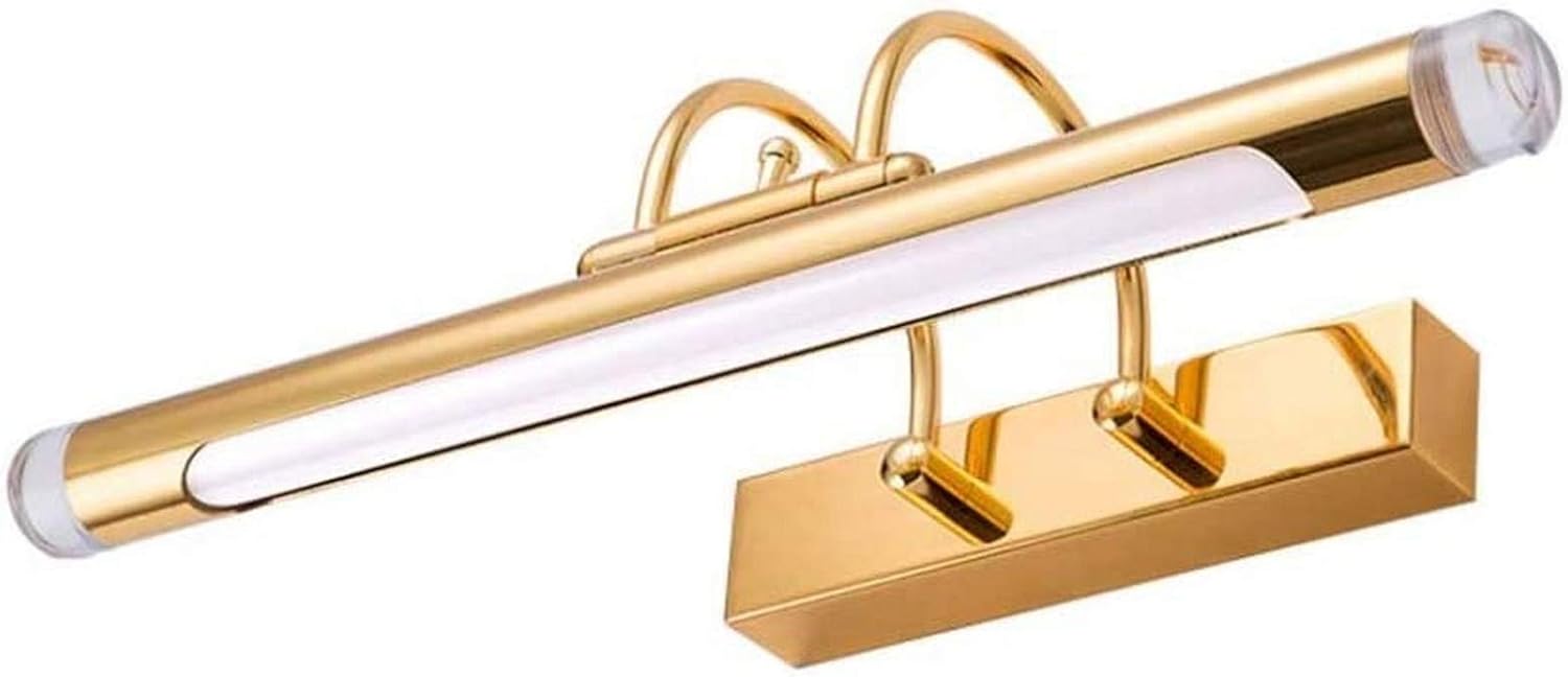 Y DWAYNE Lámpara Frontal con Espejo LED, Luz de baño Ajustable para