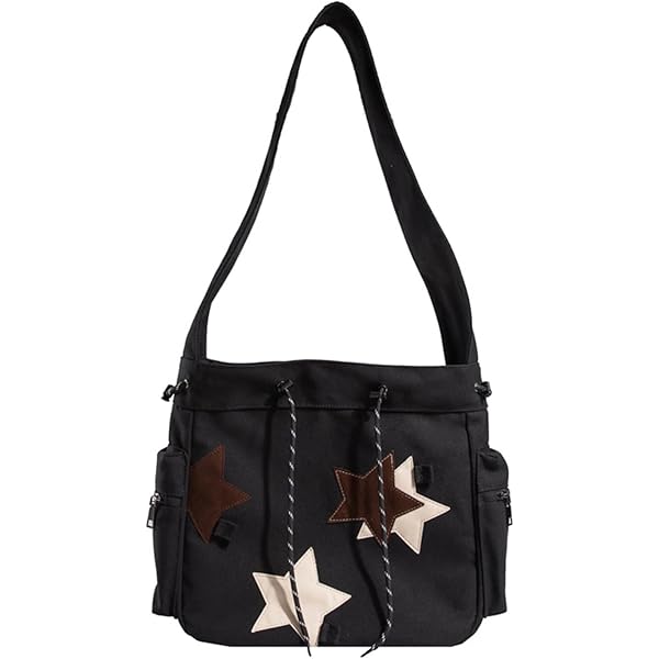 Vintage Messenger Bag Y2k Cross Decor Bag Gothic Emo Leather