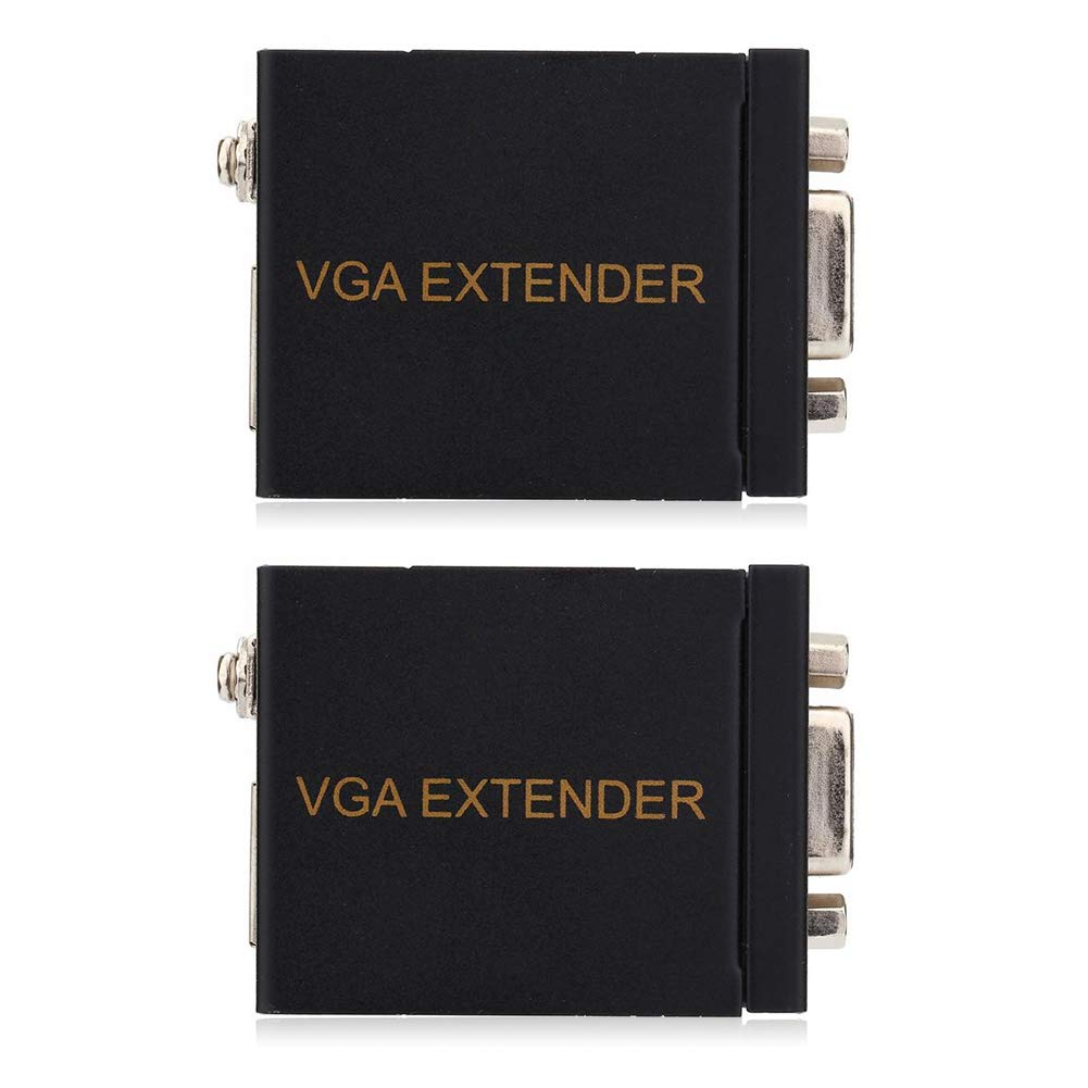 VGA Extenders 60M VGA RJ45 Extender VGA Signal to RJ45 Signal Extender Transmitter CAT-5/6 Ethernet Cable Adapter