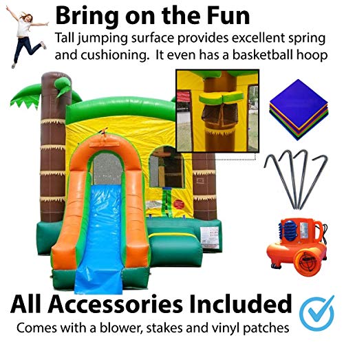 Inflatable Bounce House and Wet / Dry Slide 12' Foot x 12' Foot