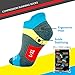 Compression Running Socks, reinsforced arch supoort, pressure dispersing heal, enhanced stabillty of ankles, Ideal for running, cycling, any type of sports,Blue,M-L - Men 6-8/ Women 5-9
