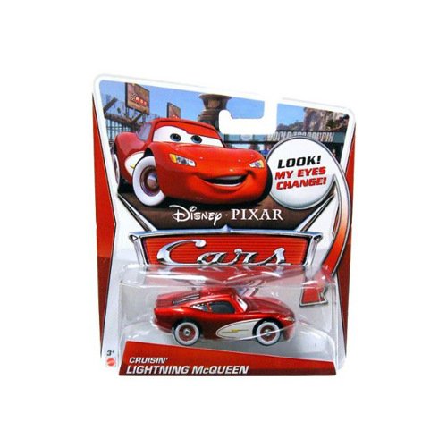 Disney / Pixar CARS Movie 1:55 Die Cast Car LENTICULAR EYES Cruisin  Lightning McQueen