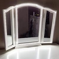 Led Vanity Mirror Lights Kit,ViLSOM 13ft/4M 240 LEDs Make-up Vanity Mirror Light for Vanity Makeup Table Set with Dimmer and Power Supply,Mirror not Included.