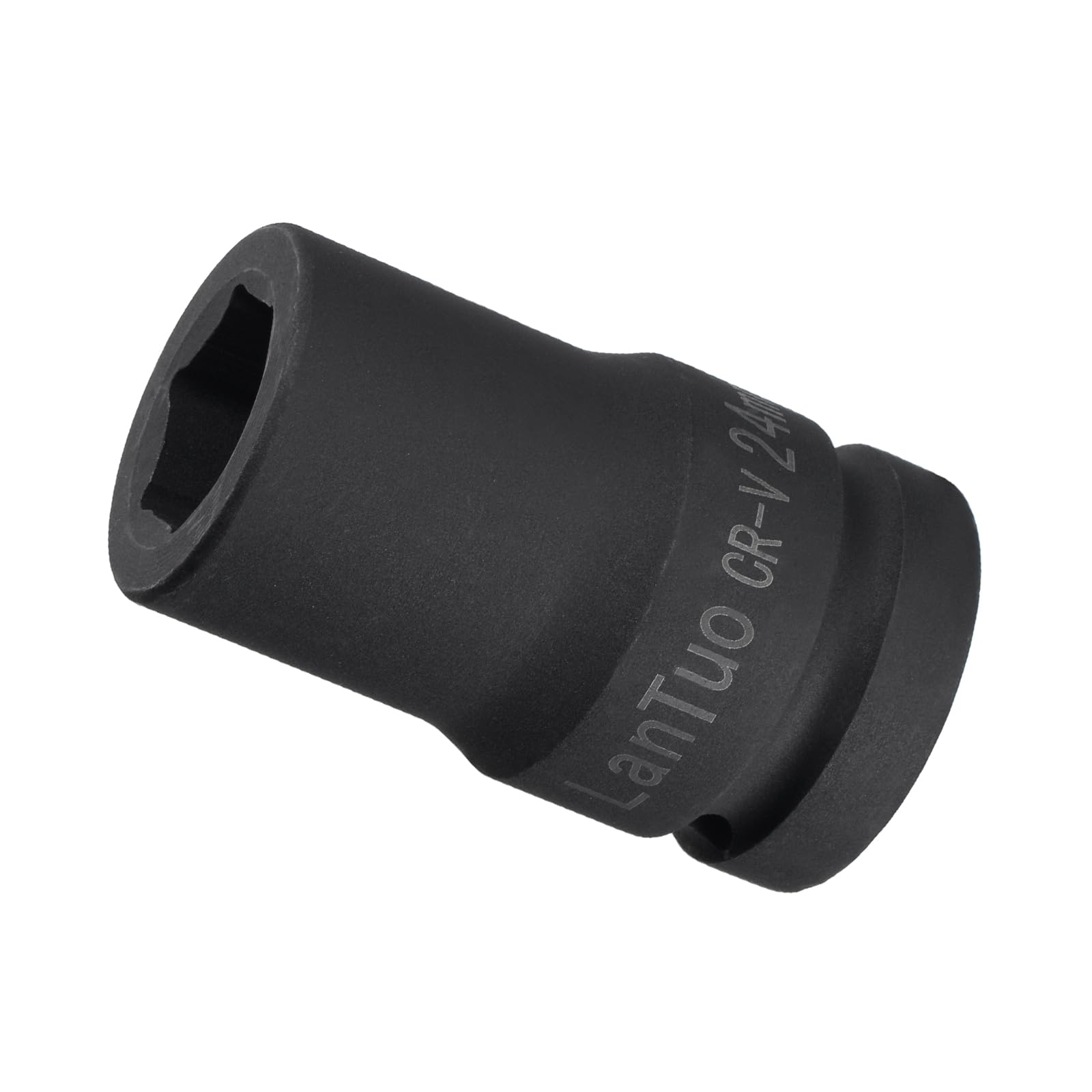 CoCud 6-Point Impact Socket, 1" Drive 24mm Socket, CR-V Radiused Corner Design Standard Metric Socket - (Applications: for DIY, Automobile Repairs, Manufacturing)