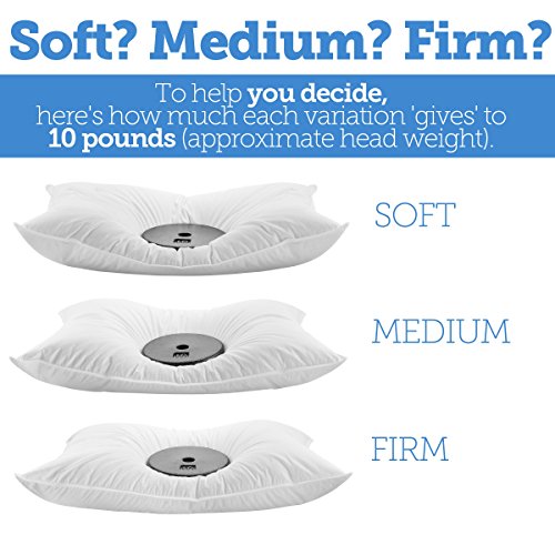 ComfyDown Sleeping Pillow - European Goose Down, â€œFirmâ€ Density Pillow, 650 Fill Power, 300-Thread Count Egyptian Cotton Cover - Hypoallergenic, Made in USA - (Queen)