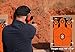 EasyShot Silhouette Shooting Targets 18 X 12 inch. Shots are Easy to See on The Fluorescent Orange. Thick Paper Targets for Pistols, Rifles, BB Guns, Airsoft and More.