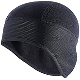 TOPLOR Helmet Liner Skull Cap Beanie - Thermal Fleece Windproof Ski Hat Ear Cover Warmers - Fits Under Helmets …